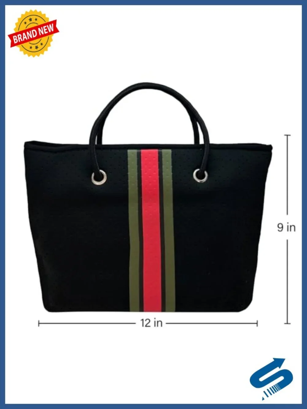Neoprene Mini Tote Bag with Wristlet and Crossbody Strap